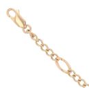 9ct Yellow Gold Figaro Bracelet 7.5"