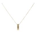 9ct Yellow Gold 0.05ct Diamond Pendant And Chain 18"