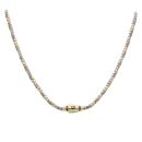14ct Yellow And White Gold Monaco Spin Plain Lock Twist Chain 20"
