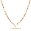 9ct Yellow Gold Patterned Fancy T-Bar Chain 22"
