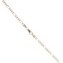 9ct Yellow Gold Diamond Cut Figaro Chain 18"
