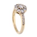 14ct Yellow Gold 0.85ct Diamond Cluster Ring
