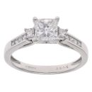14ct White Gold 1.40ct Princess Cut Diamond Solitaire Ring