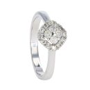 9ct White Gold 0.32ct Diamond Cluster Ring by Anya Belle