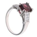 18ct White Gold 0.50ct Diamond and Garnet Ring