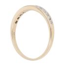 9ct Yellow Gold 0.25ct Brilliant Cut Diamond Half Eternity Ring