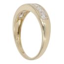 14ct Yellow Gold Cubic Zirconia Half Eternity Ring