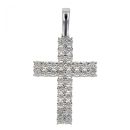 9ct White Gold 1.50cts Diamond Cross Pendant