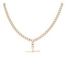 9ct Yellow Gold Albert And T-bar Chain 16"
