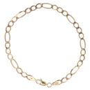 9ct Yellow Gold Figaro Bracelet 7.5"