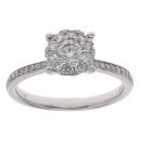 18ct White Gold 0.63ct Diamond Cluster Ring