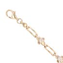 9ct Yellow And White Gold Cubic Zirconia Bracelet 7"