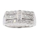 9ct White Gold 0.30ct Diamond Fancy Ring