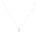 18ct White Gold 1.00ct Diamond Solitaire Pendant And Chain 18"