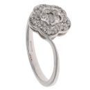 9ct White Gold 0.25ct Brilliant Cut Diamond Cluster Ring