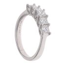 18ct White Gold 1.00ct Princess Cut Diamond Five Stone Ring