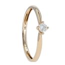 9ct Yellow Gold Approx. 0.16ct Diamond Solitaire Ring by Anya Belle