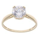 9ct Yellow Gold Cubic Zirconia Single Stone Ring