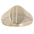 9ct Yellow Gold Patterned Signet Ring
