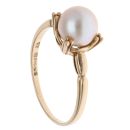 9ct Yellow Gold Pearl Single Stone Ring