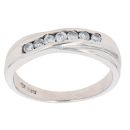 9ct White Gold 0.20ct Diamond Crossover Ring