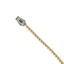 14ct Yellow Gold Monaco Bub Pave Lock Bead Bracelet 8.5"