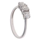 9ct White Gold 0.60ct Brilliant Cut Diamond Trilogy Ring