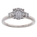 18ct White Gold 0.50ct Diamond Cluster Ring