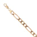 9ct Yellow Gold Figaro Bracelet 9"