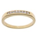 14ct Yellow Gold 0.15ct Diamond Half Eternity Ring