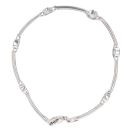 9ct White Gold Blue Topaz Bracelet 7"