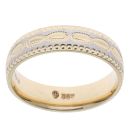 14ct Yellow And White Gold Infinity 6mm Wedding Band