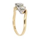18ct Yellow Gold 0.75ct Brilliant Cut Diamond Twist Trilogy Ring