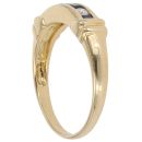 9ct Yellow Gold 0.012ct Diamond and Sapphire Dress Ring