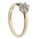 9ct Yellow Gold 0.15ct Diamond Cluster Ring