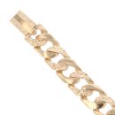9ct Yellow Gold Textured Curb Bracelet 8"