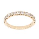 9ct Yellow Gold 0.80ct Diamond Half Eternity Ring