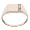 9ct Yellow Gold 0.05ct Diamond Signet Ring
