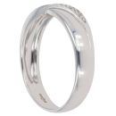 9ct White Gold 0.10ct Diamond Crossover Ring