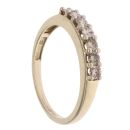 9ct Yellow Gold 0.33ct Brilliant Cut Tinted Diamond Half Eternity Ring