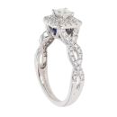 Vera Wang 18ct White Gold 0.95ct Princess And Brilliant Cut Diamond Vera Wang Cluster Ring