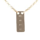 9ct Yellow Gold Ingot Pendant And Chain 22"