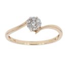 9ct Yellow Gold Diamond Cluster Ring by Anya Belle