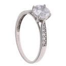 9ct White Gold Cubic Zirconia Single Stone Ring