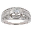 18ct White Gold 1.50ct Brilliant Cut Diamond Fancy Ring