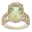 9ct Yellow Gold Prasiolite Single Stone Ring