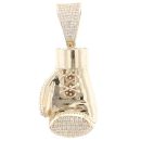 9ct Yellow Gold Cubic Zirconia Boxing Glove Pendant