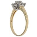 18ct Yellow Gold 1.10ct Brilliant Cut Diamond Cluster Ring