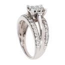 18ct White Gold 1.00ct Diamond Cluster Ring