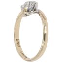 9ct Yellow Gold 0.33ct Brilliant Cut Diamond Trilogy Ring